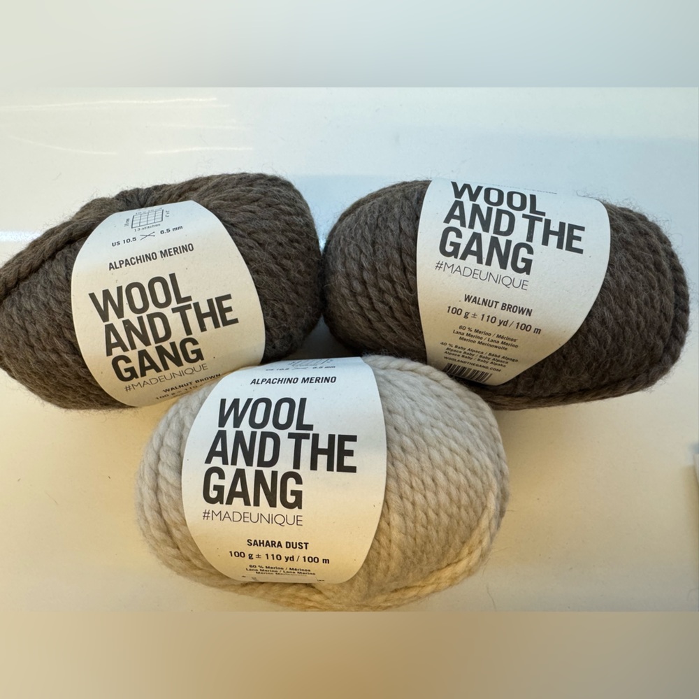 Wool and the Gang - alpachino merino - 2 x walnut brown